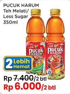 Promo Harga Teh Pucuk Harum Minuman Teh Jasmine, Less Sugar 350 ml - Indomaret