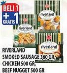 Promo Harga RIVERLAND Sausage/Chicken/Beef Nuget  - Hypermart