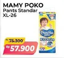 Promo Harga Mamy Poko Pants Xtra Kering XL26 26 pcs - Alfamart