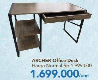 Promo Harga ARCHER Office Desk  - Carrefour