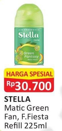 Promo Harga STELLA Matic Refill Green Fantasy, Apple Fiesta 225 ml - Alfamart