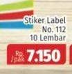 Promo Harga ABC Stiker Label No. 112 10 pcs - Lotte Grosir
