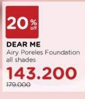 Promo Harga Dear Me Beauty Airy Poreless Fluid Foundation All Variants  - Watsons