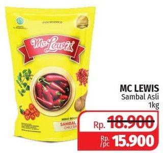 Promo Harga MC LEWIS Sambal Asli 1 kg - Lotte Grosir