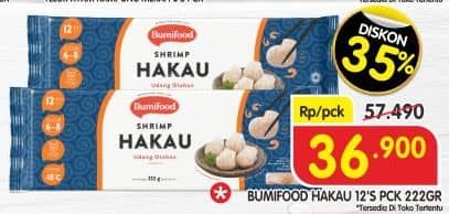 Promo Harga Bumifood Hakau 222 gr - Superindo