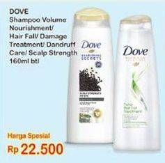 Promo Harga DOVE Shampoo Volume Nourishment, Total Hair Fall, Total Damage, Dandruff Care, Scalp Strenght 160 ml - Indomaret
