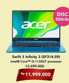 Promo Harga ACER Swift 3 Infinity 3 (SF314-59) Intel Core I5  - Hartono