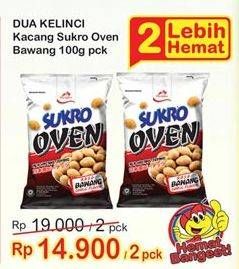 Promo Harga DUA KELINCI Kacang Sukro Bawang per 2 pouch 100 gr - Indomaret