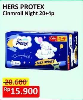 Promo Harga Hers Protex Comfort Night Wing 30cm 24 pcs - Alfamart