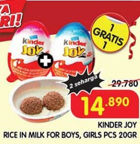 Promo Harga Kinder Joy Chocolate Crispy Girls, Boys 20 gr - Superindo