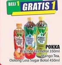 Promo Harga POKKA Minuman Teh Lychee Tea, Mango Tea, Oolong 450 ml - Hari Hari