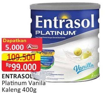 Promo Harga ENTRASOL Platinum Vanilla 400 gr - Alfamart