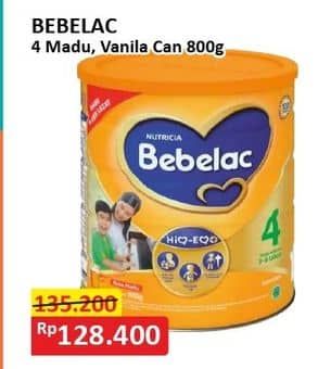 Promo Harga Bebelac 4 Susu Pertumbuhan Madu, Vanila 800 gr - Alfamart