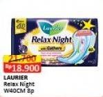 Promo Harga Laurier Relax Night Gathers 40cm 8 pcs - Alfamart