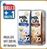 Promo Harga MILK LIFE Fresh Milk All Variants 200 ml - Hypermart