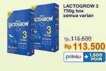 Promo Harga Lactogrow 3 Susu Pertumbuhan All Variants 750 gr - Indomaret