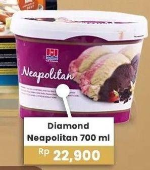 Promo Harga Diamond Ice Cream Neapolitan 700 ml - Carrefour