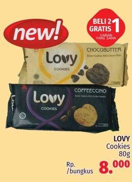 Promo Harga LOVY Biskuit Cookies 80 gr - LotteMart