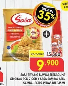 Promo Harga Sasa Tepung Bumbu + Sasa Sambal   - Superindo
