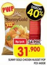 Promo Harga Sunny Gold Chicken Nugget Pop 440 gr - Superindo