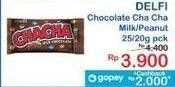 Promo Harga Delfi Cha Cha Chocolate Milk Chocolate, Peanut 25 gr - Indomaret