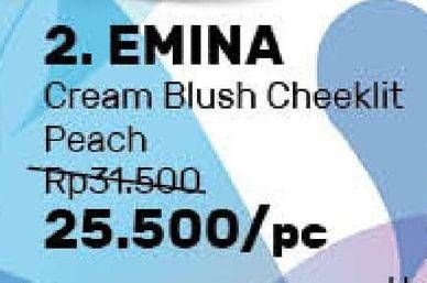Promo Harga EMINA Cheeklit Cream Blush Peach  - Guardian