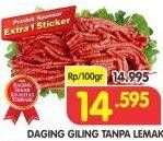 Promo Harga Daging Giling Sapi per 100 gr - Superindo