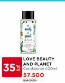 Promo Harga LOVE BEAUTY AND PLANET Conditioner All Variants 400 ml - Watsons