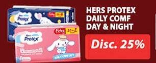 Promo Harga HERS PROTEX Daily Comfort Day/Night  - Hypermart