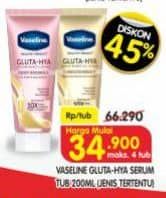 Vaseline Healthy Bright Gluta-Hya Lotion 200 ml Diskon 47%, Harga Promo Rp34.900, Harga Normal Rp66.290, Harga Mulai, Maksimal 4 tub