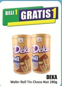 Promo Harga Dua Kelinci Deka Wafer Roll Choco Nut 280 gr - Hari Hari