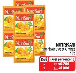 Promo Harga NUTRISARI Powder Drink American Sweet Orange per 40 pcs - Lotte Grosir