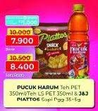 Promo Harga Teh Pucuk Harum Minuman Teh/Piattos Snack Kentang  - Alfamart