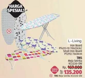 Promo Harga L-LIVING Iron Board/TMS Meja Setrika  - LotteMart