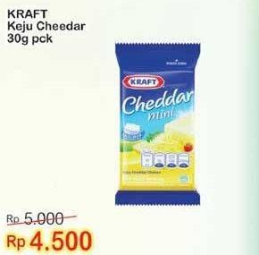 Promo Harga KRAFT Cheddar Mini 30 gr - Indomaret