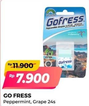 Promo Harga Go Fress Refreshing Oral Care Strips Peppermint, Grape 24 pcs - Alfamart