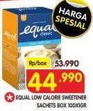 Promo Harga EQUAL Low Calorie Sweetener 100 pcs - Superindo
