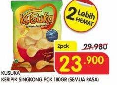 Promo Harga KUSUKA Keripik Singkong All Variants per 2 pouch 180 gr - Superindo
