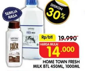 Promo Harga Hometown Fresh Milk 450 ml - Superindo