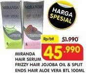 Promo Harga MIRANDA Hair Serum Frizzy Hair, Split Ends Hair 100 ml - Superindo