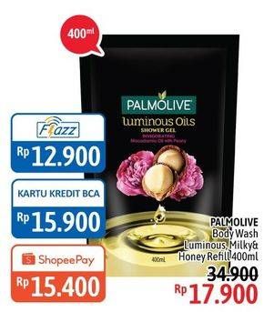 Promo Harga PALMOLIVE Shower Gel Luminous Oils, Milk Honey 400 ml - Alfamidi