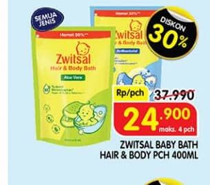 Promo Harga Zwitsal Natural Baby Bath 2 In 1 All Variants 400 ml - Superindo