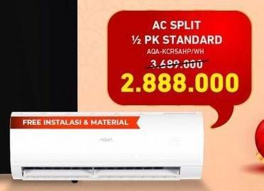 Promo Harga Aqua AQA-KCR5AHP Turbo Cool Air Conditioner 1/2 PK  - Electronic City