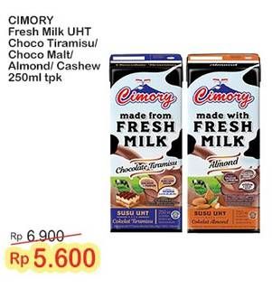 Promo Harga Cimory Susu UHT Chocolate Tiramisu, Choco Malt, Almond, Cashew 250 ml - Indomaret