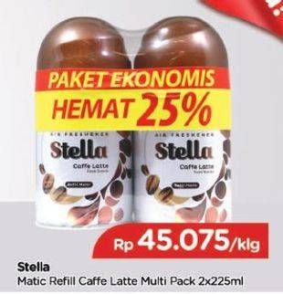 Promo Harga STELLA Matic Refill Cafe Latte per 2 kaleng 225 ml - TIP TOP