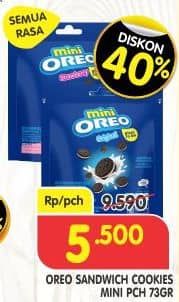 Promo Harga Oreo Mini Biskuit Sandwich 67 gr - Superindo