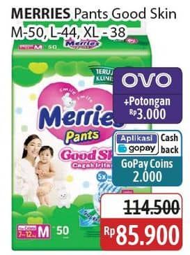 Promo Harga Merries Pants Good Skin M50, L44, XL38 38 pcs - Alfamidi