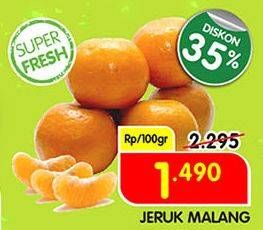 Promo Harga Jeruk Malang per 100 gr - Superindo