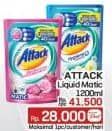 Promo Harga Attack Sensor Matic Detergent Liquid 1200 ml - LotteMart