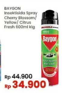 Promo Harga Baygon Insektisida Spray Cherry Blossom, Citrus Fresh, Fruity Breeze 600 ml - Indomaret
